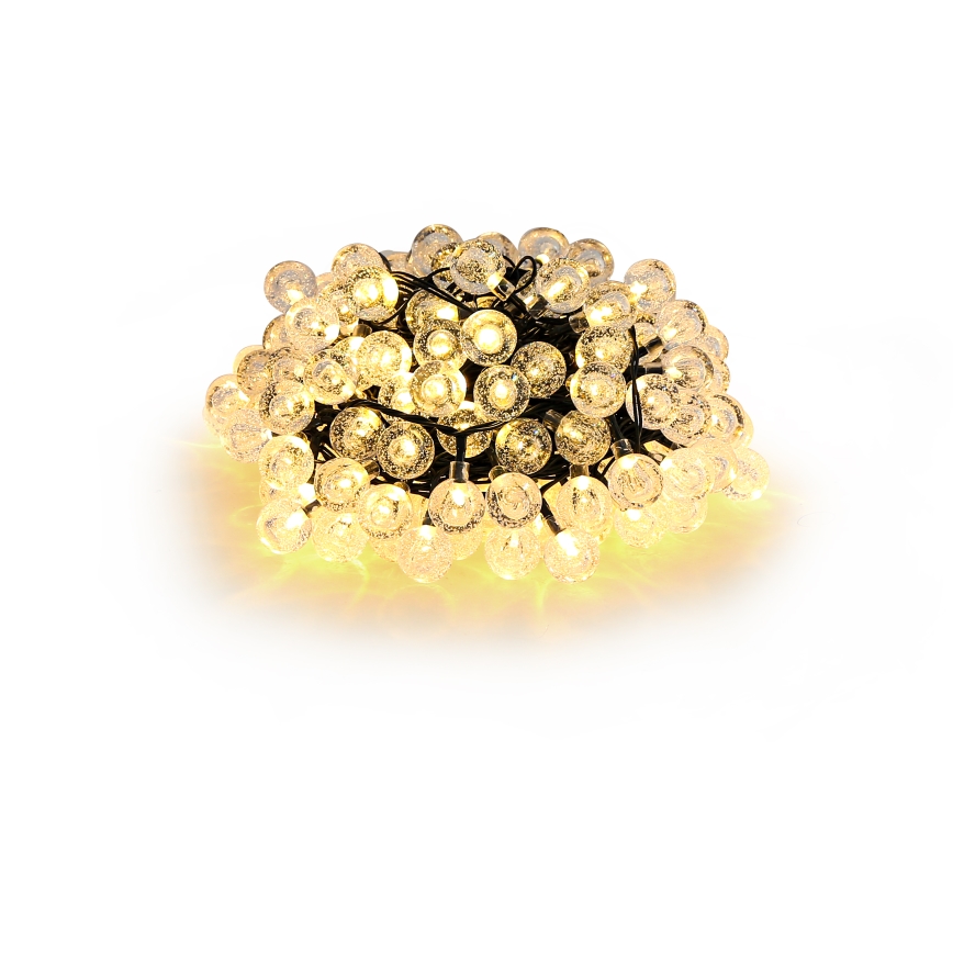 Brilagi - LED Декоративна гірлянда на сонячній батареї BUBBLE 200xLED/8 функцій 20м IP65 теплий білий