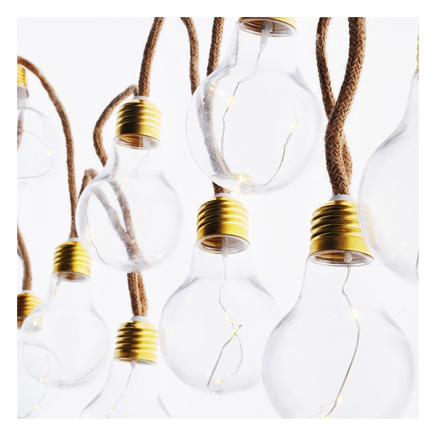 Brilagi - LED декоративная гирлянда 10xLED/3xAA 1,8 м, тёплый белый