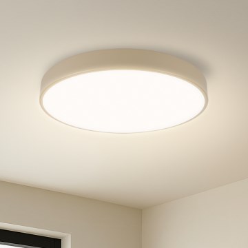 Brilagi - LED Dimmable Ceiling Light POOL SMART LED/48W/230V Ø 40 cm Wi-Fi Tuya beige + remote control