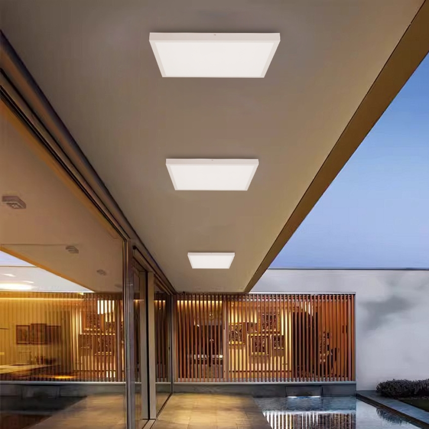 Brilagi - LED Dimmerable Ceiling Light FRAME SMART LED/50W/230V 60x60 cm 3000-6000K IP44 White + Remote Control
