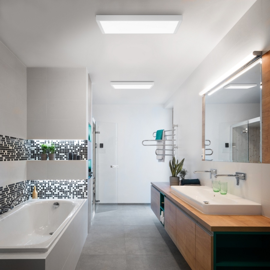 Brilagi - LED Диммерная потолочная лампа FRAME SMART LED/50W/230V 60x60 см 3000-6000K IP44 белая + Пульт Дистанционного Управления