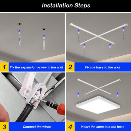 Brilagi - LED Диммерная потолочная лампа FRAME SMART LED/50W/230V 60x60 см 3000-6000K IP44 белая + Пульт Дистанционного Управления