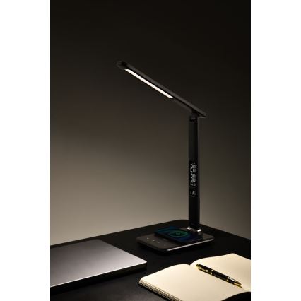 Brilagi - диммируемая LED-настольная лампа с беспроводной зарядкой Qi и USB REGINA LED/8,5W/230V черная