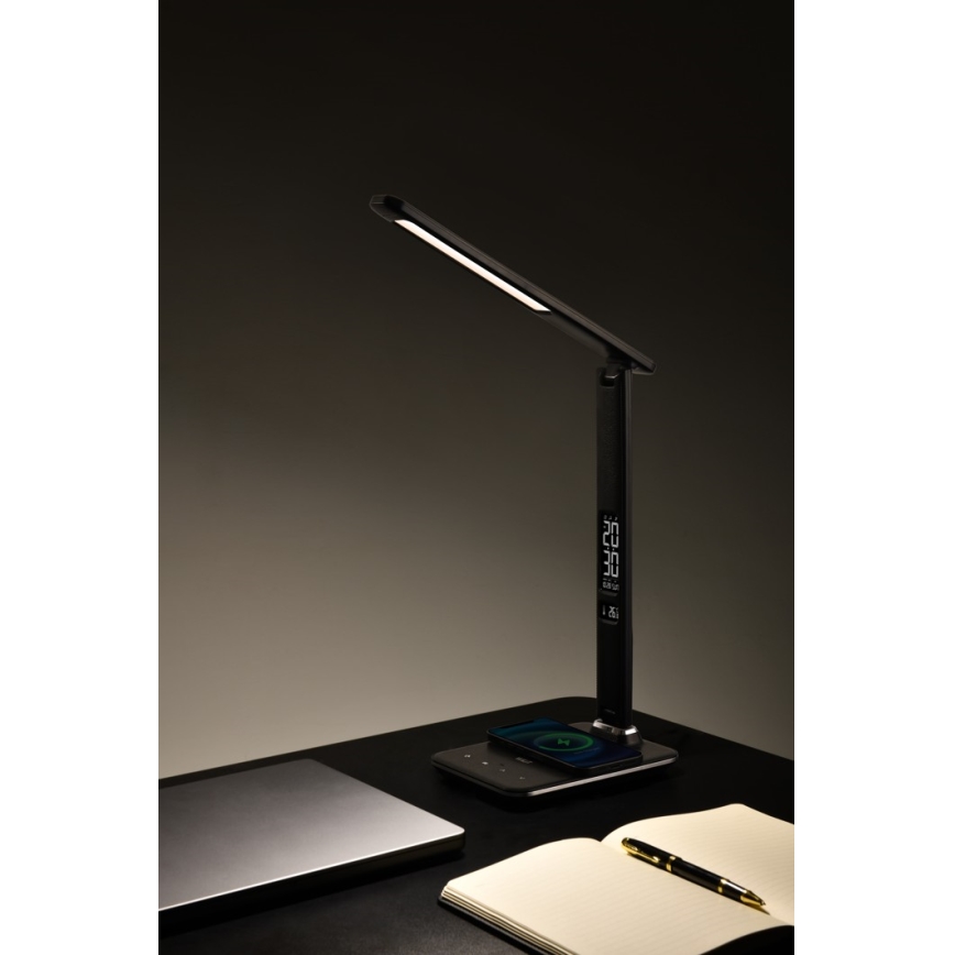 Brilagi - диммируемая LED-настольная лампа с беспроводной зарядкой Qi и USB REGINA LED/8,5W/230V черная