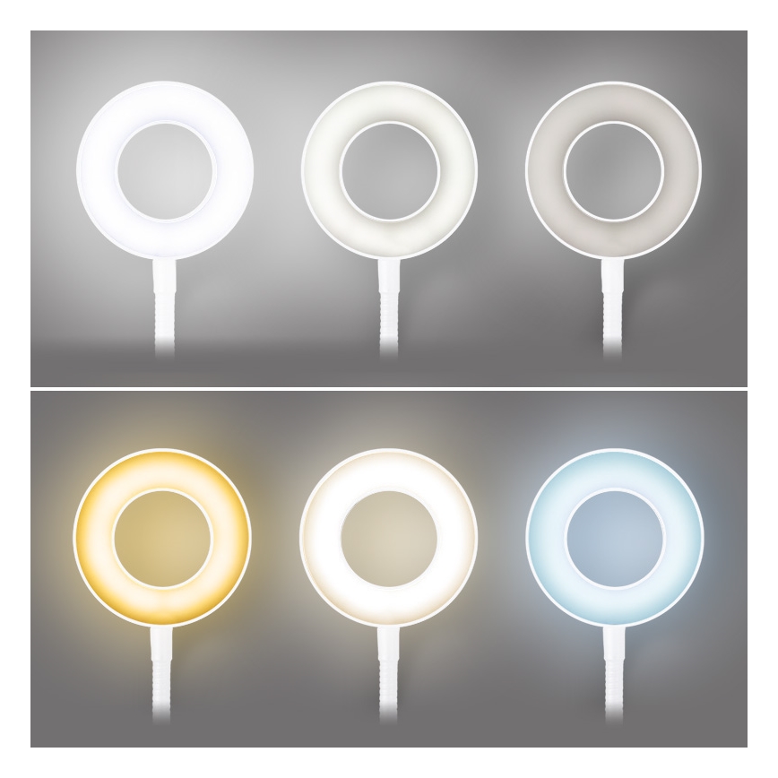Brilagi - LED диммируемая лампа с зажимом ORBELA LED/8W/5V 3000/4000/5000K белая