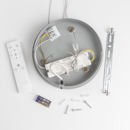 Brilagi - диммируемая LED-люстра на тросе FALCON LED/80W/230V 3000-6500K Ø 60 см серая + пульт дистанционного управления