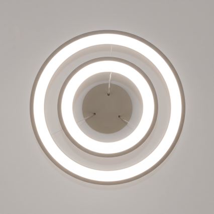 BRILAGI - диммируемая светодиодная подвесная люстра на тросе FALCON SLIM LED/68W/230V 3000-6500K, диаметр 50 см, бежевого цвета + дистанционное управление