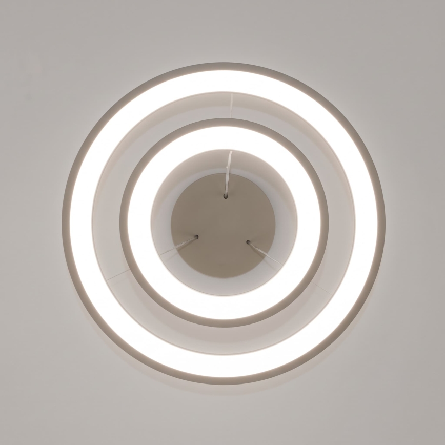 BRILAGI - диммируемая светодиодная подвесная люстра на тросе FALCON SLIM LED/68W/230V 3000-6500K, диаметр 50 см, бежевого цвета + дистанционное управление
