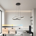 Brilagi - LED-диммируемая люстра на тросе INFINITY LED/55 Вт/230 В 3000-6000 К 50x50 см черная + пульт дистанционного управления