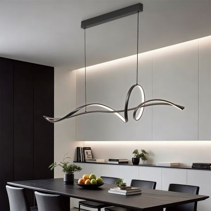 Brilagi - LED диммируемая подвесная люстра на тросе SIGNATURE LED/55W/230V 3000-6000K 120x23 см, черная + пульт дистанционного управления