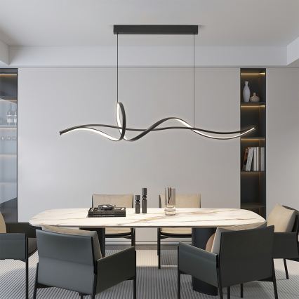 Brilagi - LED диммируемая подвесная люстра на тросе SIGNATURE LED/55W/230V 3000-6000K 120x23 см, черная + пульт дистанционного управления