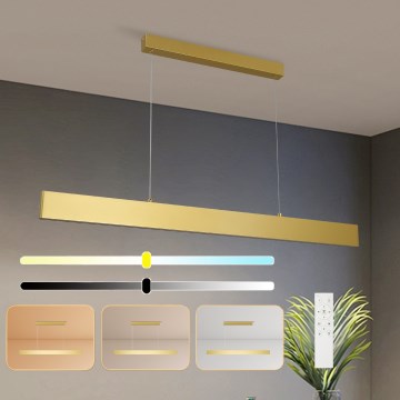 Brilagi - LED диммируемая люстра на тросе SLIMLINE LED/40W/230V 3000-6000K золотая + пульт ДУ