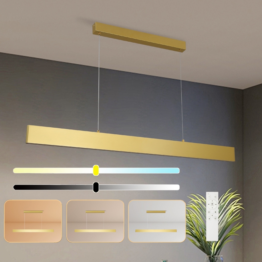 Brilagi - LED диммируемая люстра на тросе SLIMLINE LED/40W/230V 3000-6000K золотая + пульт ДУ