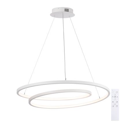 Brilagi - LED диммируемая люстра на тросе TWISTER, 75 Вт, 230 В, 3000-6000 К, диаметр 70 см, белая + пульт дистанционного управления