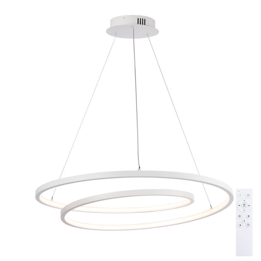 Brilagi - LED диммируемая люстра на тросе TWISTER, 75 Вт, 230 В, 3000-6000 К, диаметр 70 см, белая + пульт дистанционного управления