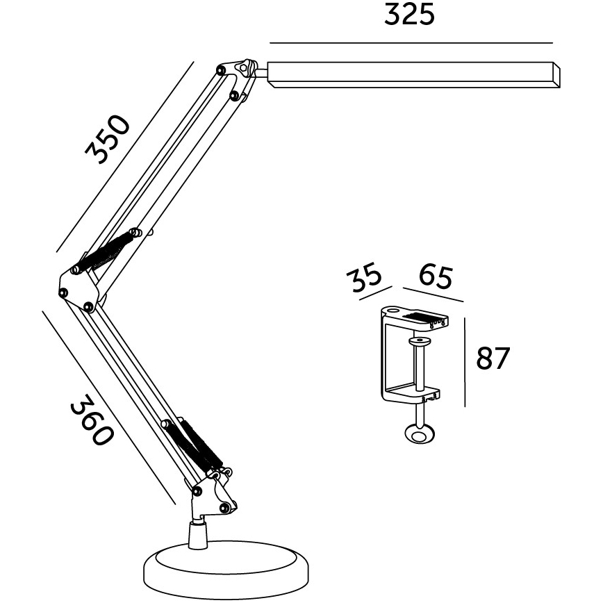 BRILAGI - LED диммируемая настольная лампа 2v1 USB VARIO LED/14W/5V 3000-6000K черная