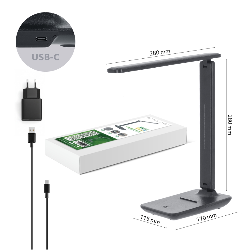 BRILAGI -LED Диммируемая настольная лампа MODO LED/7W/230V 3000/4000/6500K антрацит