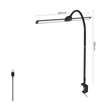 BRILAGI - LED диммируемая настольная лампа USB VARIO LED/14W/5V 3000-6000K чёрная