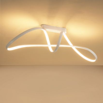 Brilagi - Диммируемая накладная люстра TWISTER LED/60 Вт/230 В 3000–6000 К белая + пульт дистанционного управления