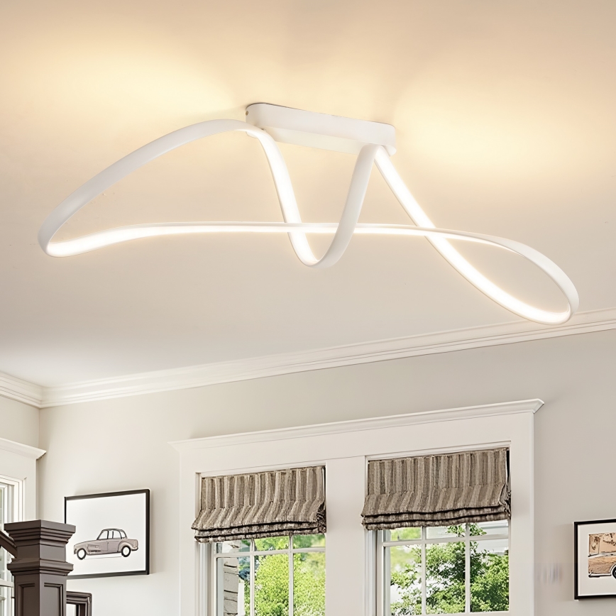 Brilagi - Диммируемая накладная люстра TWISTER LED/60 Вт/230 В 3000–6000 К белая + пульт дистанционного управления