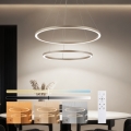 Brilagi - LED диммируемая подвесная люстра на тросе PORTOFINO LED/98W/230V 3000-6000K диаметр 80 см бежевого цвета + пульт дистанционного управления