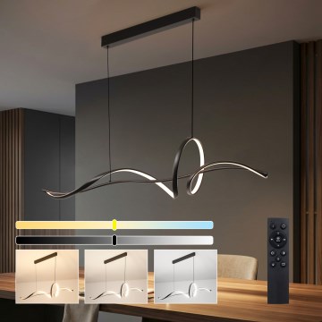 Brilagi - LED диммируемая подвесная люстра на тросе SIGNATURE LED/55W/230V 3000-6000K 120x23 см, черная + пульт дистанционного управления