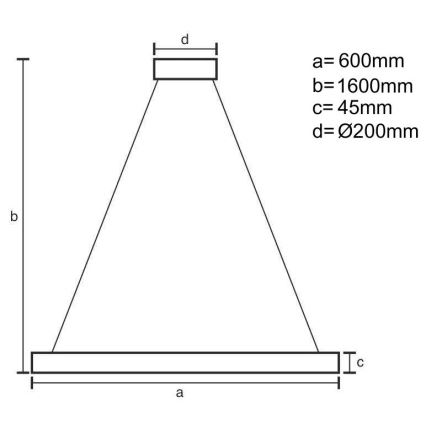Brilagi - диммируемая LED-люстра на тросе CIRCLE LED/85W/230V 3000-6500K Ø 60 см, черный/золотой + пульт дистанционного управления