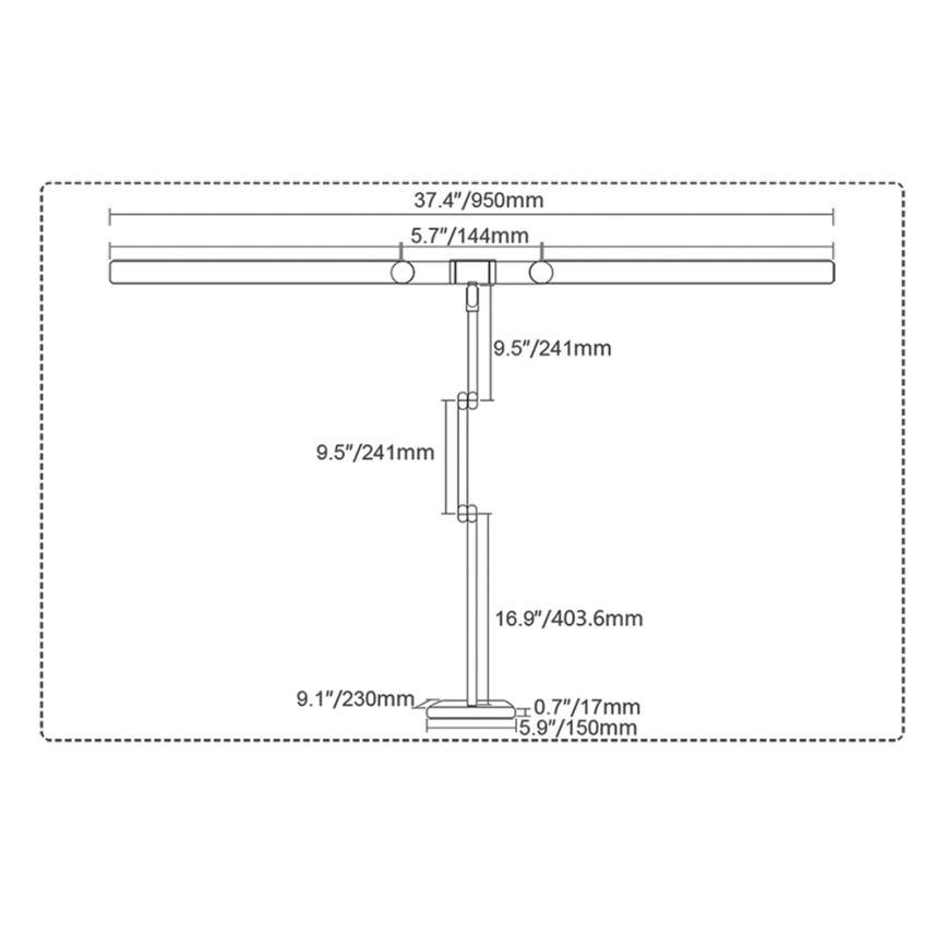 Brilagi - диммируемая сенсорная светодиодная настольная лампа VARIO LED/24W/230V 3000-6500K CRI 92 чёрная