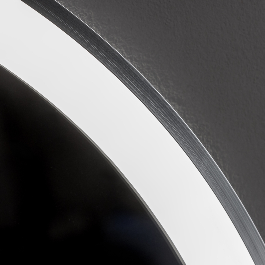 BRILAGI - диммируемое LED-зеркало для ванной с подогревом и подсветкой ALU PRO LED/18W/230V, диаметр 60 см, 3000/4000/6500K, IP44, матовый хром, CRI 90