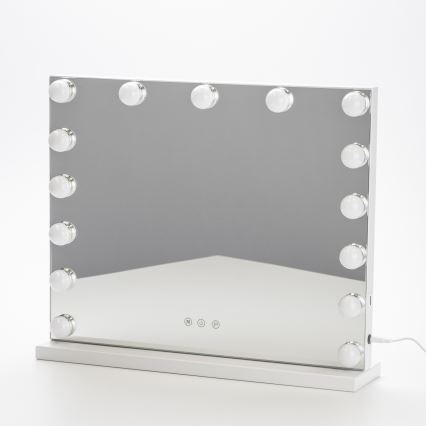 BRILAGI - LED Диммируемое зеркало для макияжа HOLLYWOOD LED/15W/230V CCT + USB белое