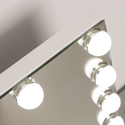 BRILAGI - LED Диммируемое зеркало для макияжа HOLLYWOOD LED/15W/230V CCT + USB белое
