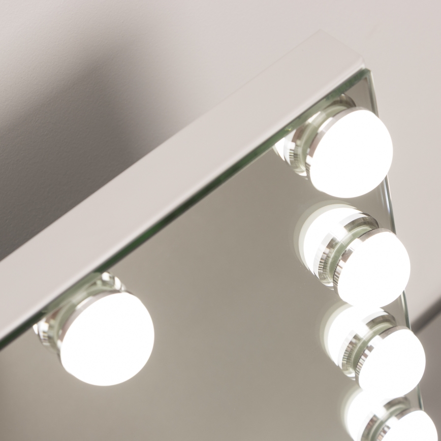 BRILAGI - LED Диммируемое зеркало для макияжа HOLLYWOOD LED/15W/230V CCT + USB белое