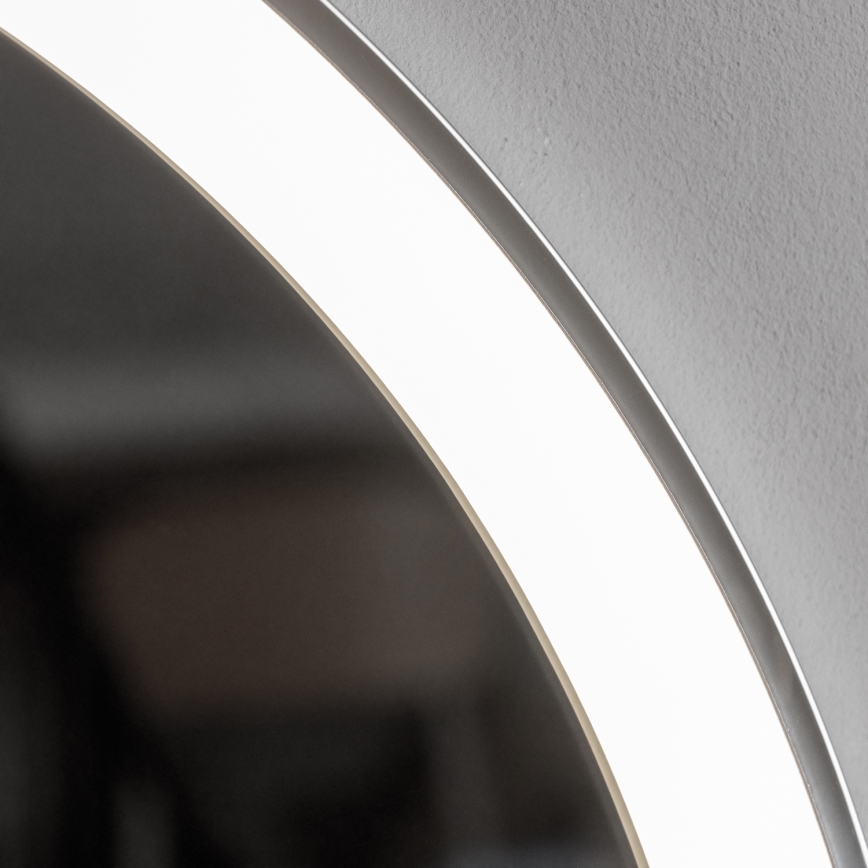 Brilagi - LED-диммируемое зеркало для ванной с подогревом и подсветкой ALU PRO LED/18W/230V Ø 60 см 3000/4000/6500K IP44 глянцевый хром CRI 90