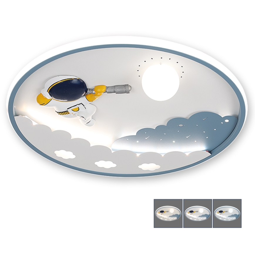 BRILAGI - Диммируемый детский потолочный светильник ASTRO LED/43W/230V 3000-6000K диаметр 49 см + дистанционное управление