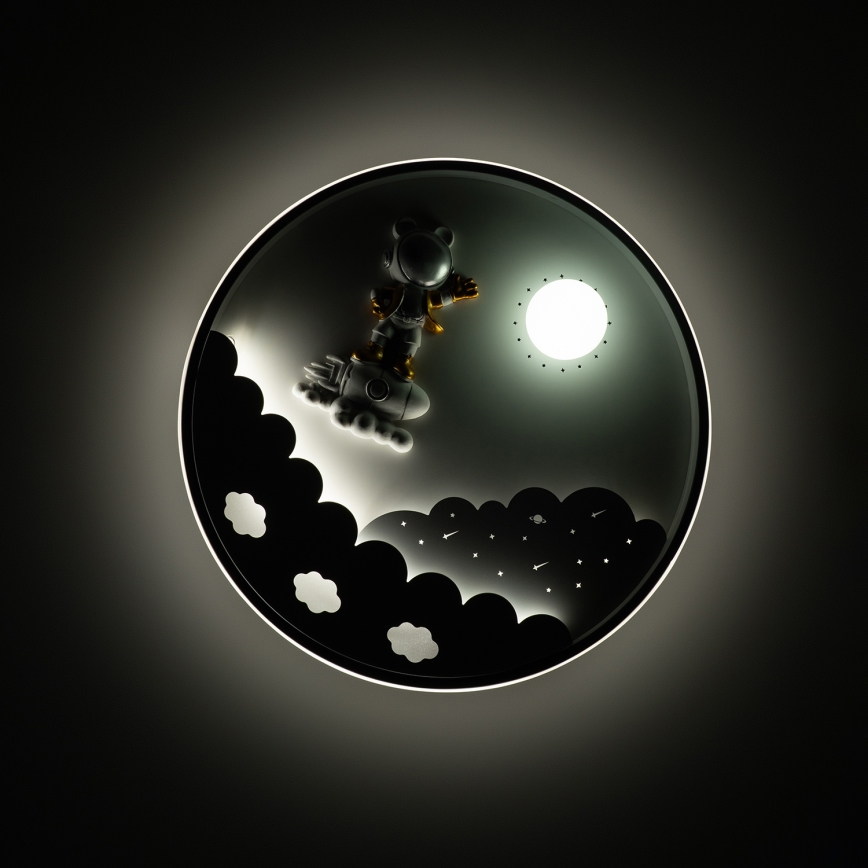 Brilagi - диммируемый светодиодный детский потолочный светильник ASTRO LED/68 Вт/230 В 3000–6000 К Ø 49 см + пульт дистанционного управления