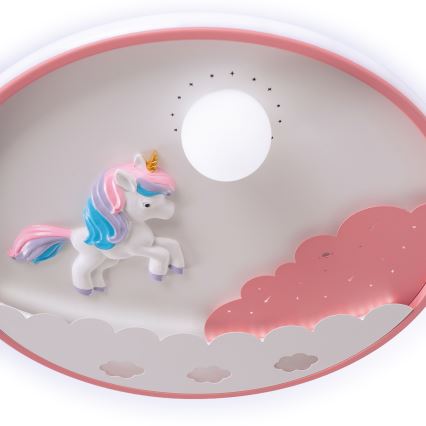 Brilagi - Диммируемый LED потолочный светильник для детской UNICORN, 68 Вт/230 В, 3000–6000 К, диаметр 49 см + пульт дистанционного управления