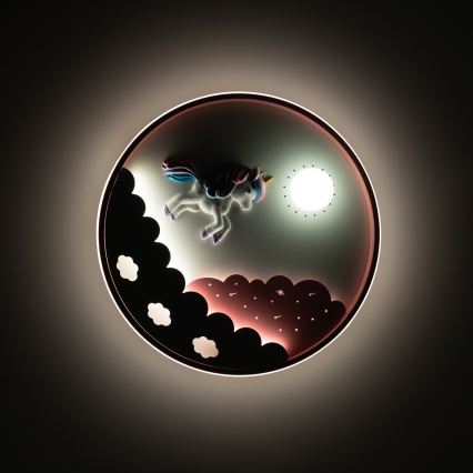 Brilagi - Диммируемый LED потолочный светильник для детской UNICORN, 68 Вт/230 В, 3000–6000 К, диаметр 49 см + пульт дистанционного управления