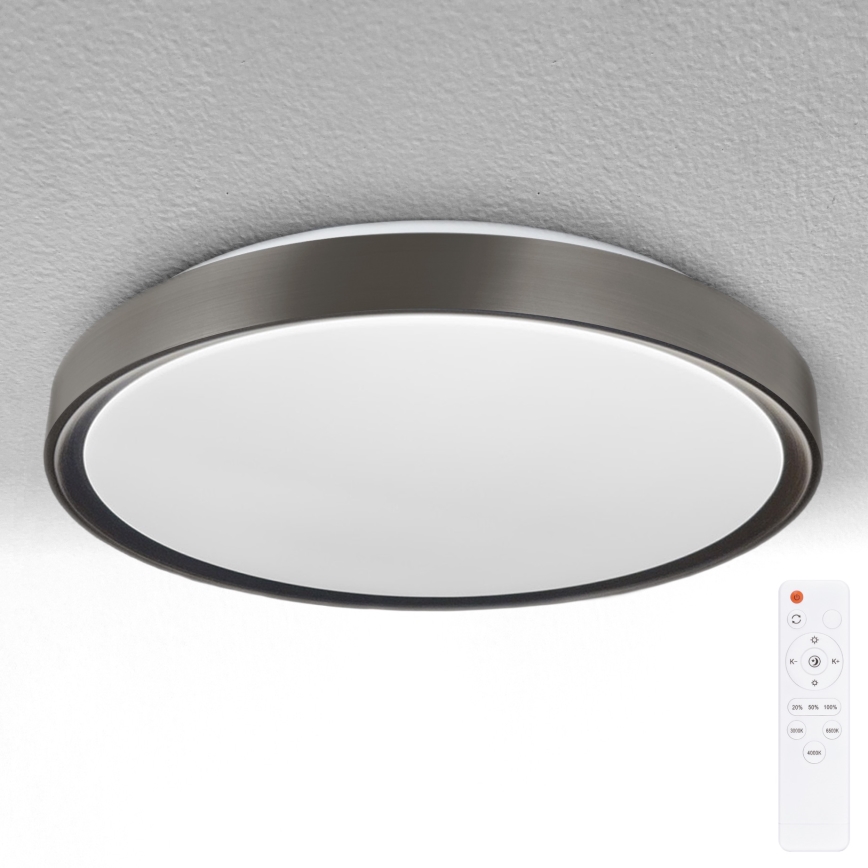 Brilagi - LED диммируемый потолочный светильник FANCIA LED/48Вт/230В 3000-6500К Ø 39 см антрацит + пульт дистанционного управления