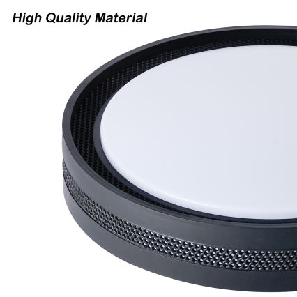 Brilagi - диммируемый потолочный светильник KREON LED, 54 Вт, 230 В, 3000–6000 К, черный, диаметр 38 см, с пультом дистанционного управления