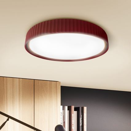 Brilagi - диммируемый потолочный светодиодный светильник LUCIA LED/48W/230V 3000-6500K, диаметр 41 см, красный + пульт дистанционного управления