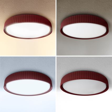 Brilagi - диммируемый светодиодный потолочный светильник LUCIA LED/60W/230V 3000-6500K, диаметр 59 cm, красный + пульт дистанционного управления