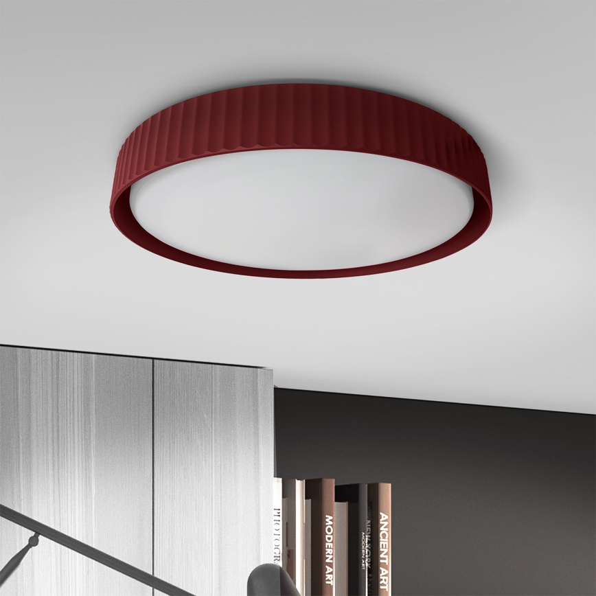 Brilagi - диммируемый светодиодный потолочный светильник LUCIA LED/60W/230V 3000-6500K, диаметр 59 cm, красный + пульт дистанционного управления