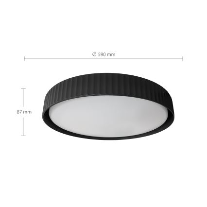 Brilagi - LED диммируемый потолочный светильник LUCIA LED/60W/230V 3000-6500K Ø 59 см, черный + пульт дистанционного управления