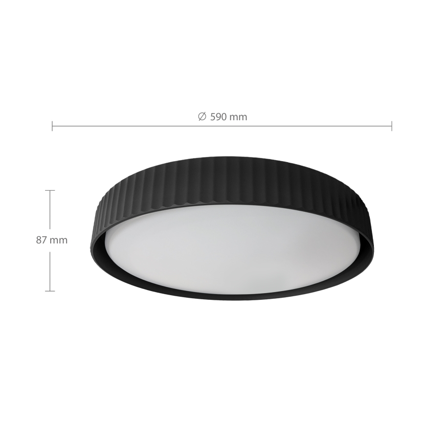 Brilagi - LED диммируемый потолочный светильник LUCIA LED/60W/230V 3000-6500K Ø 59 см, черный + пульт дистанционного управления