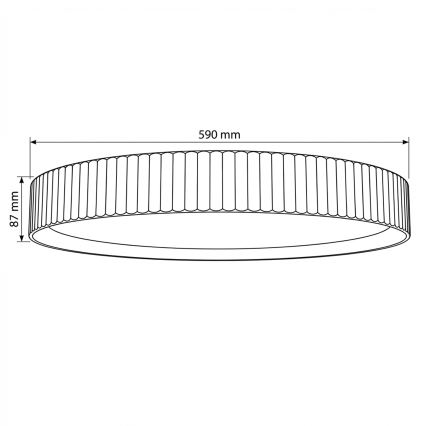 Brilagi - LED диммируемый потолочный светильник LUCIA LED/60W/230V 3000-6500K Ø 59 см, черный + пульт дистанционного управления