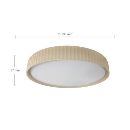 Brilagi - Диммируемый потолочный светильник LUCIA LED/60W/230V 3000-6500K диаметр 59 см бежевый + пульт дистанционного управления