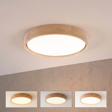 Brilagi - LED диммируемый потолочный светильник MANAROLA SMART STARS LED/24W/230V 3000-6000K Wi-Fi Tuya Beacon, Ø 41 см, дуб + пульт дистанционного управления