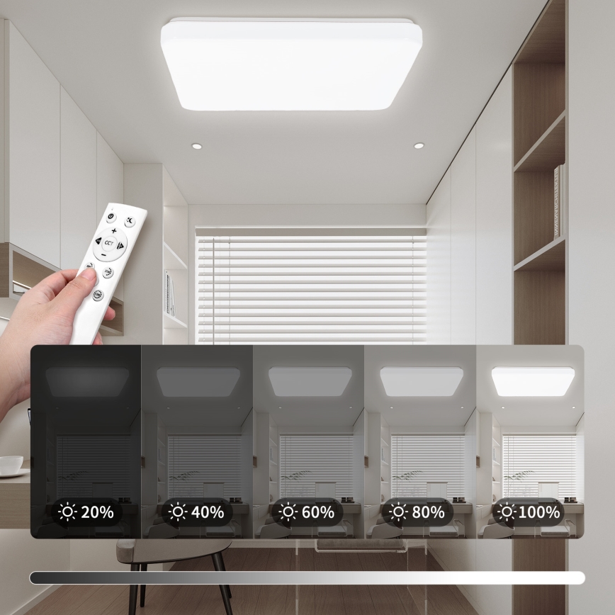 Brilagi - LED диммируемый потолочный светильник MILKY WAY LED/24W/230V 3000-6500K 37x37 см + пульт дистанционного управления