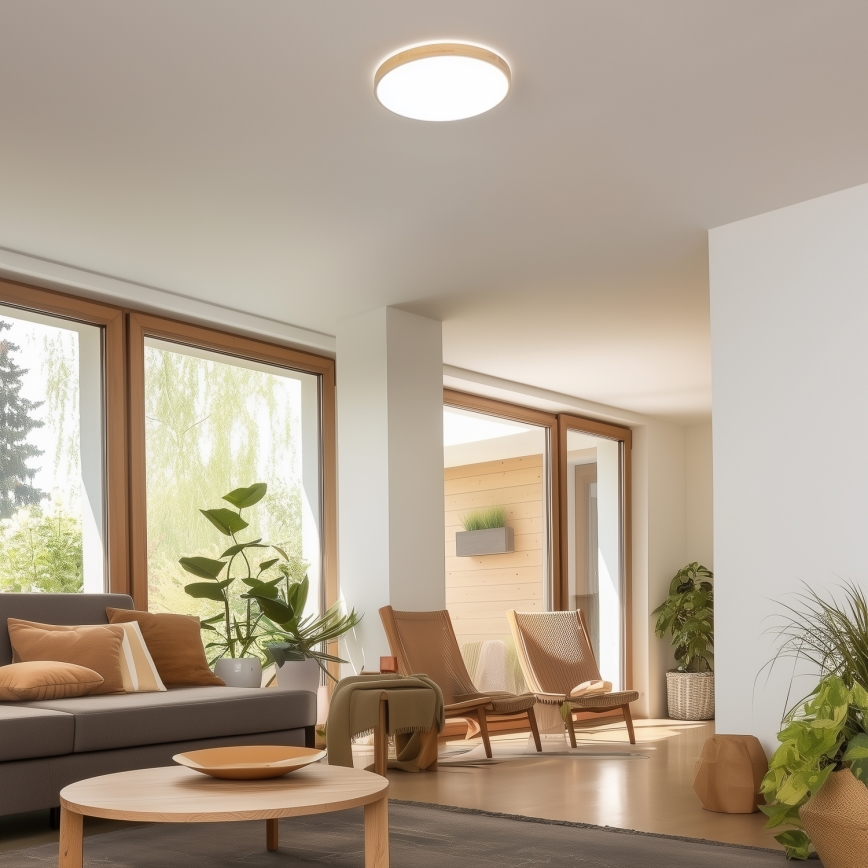 Brilagi - потолочный светодиодный светильник PINE, диммируемый LED/24W/230V Ø 42 cm 3000-6500K + пульт дистанционного управления