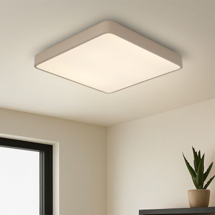 Brilagi - LED диммируемый потолочный светильник POOL LED/48W/230V 3000-6000K 50x50 см бежевый + пульт дистанционного управления